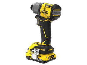 Aparafusador de Impacto BRUSHLESS V20 Li-Ion 18V 203Nm. Inclui 2 baterias de Li-Ion 2Ah, carregador de 1,25A e mala de transporte STANLEY 