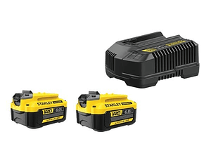 Pack 2 Baterias V20 18V 6Ah + Carregador STANLEY 