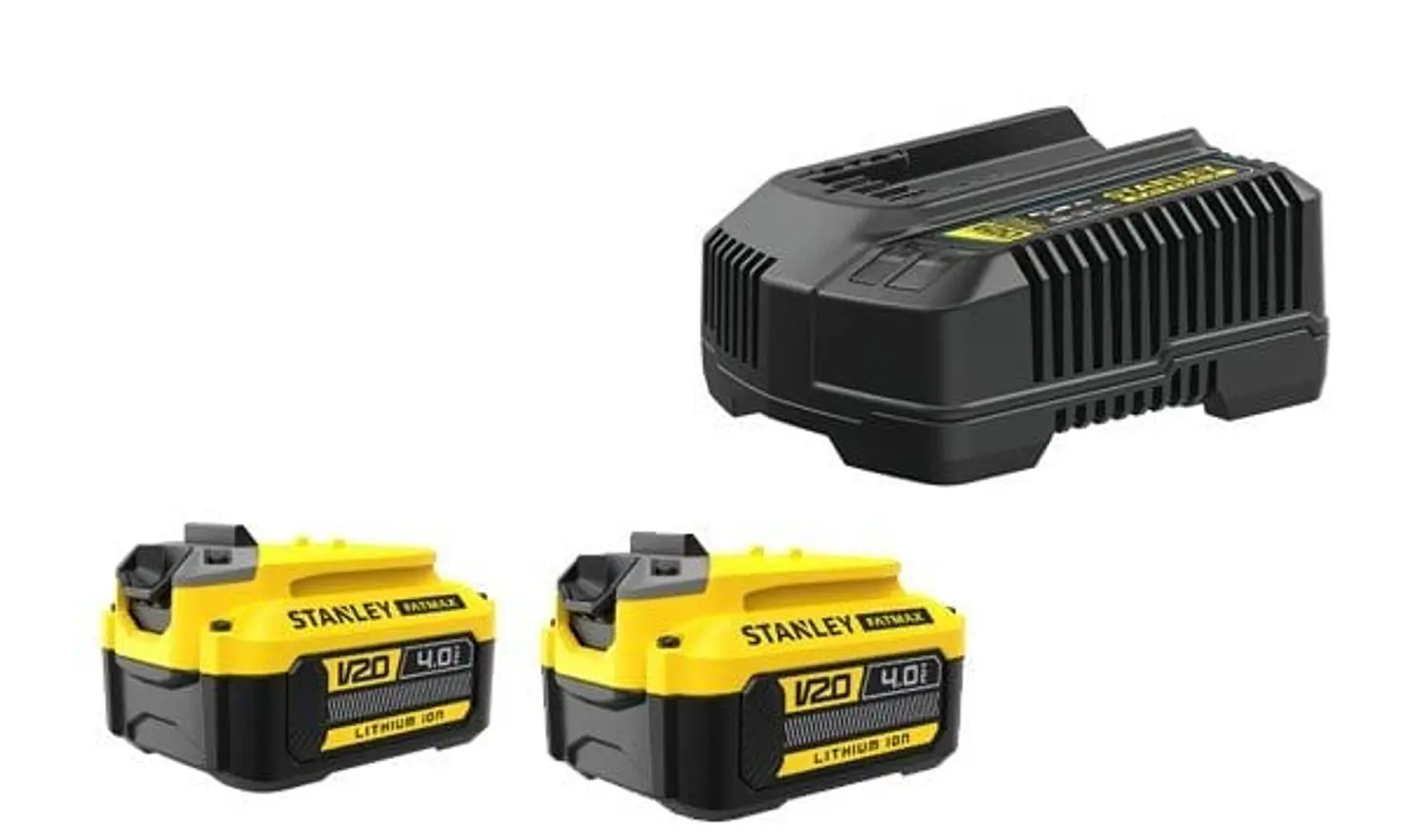 Pack 2 Baterias V20 18V 4Ah + Carregador STANLEY  1