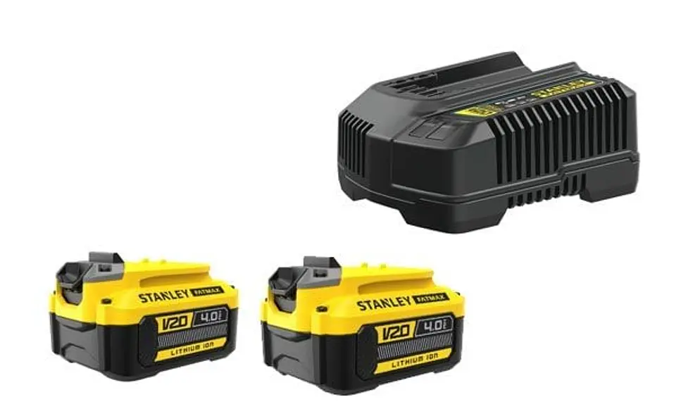 Pack 2 Baterias V20 18V 4Ah + Carregador STANLEY  1