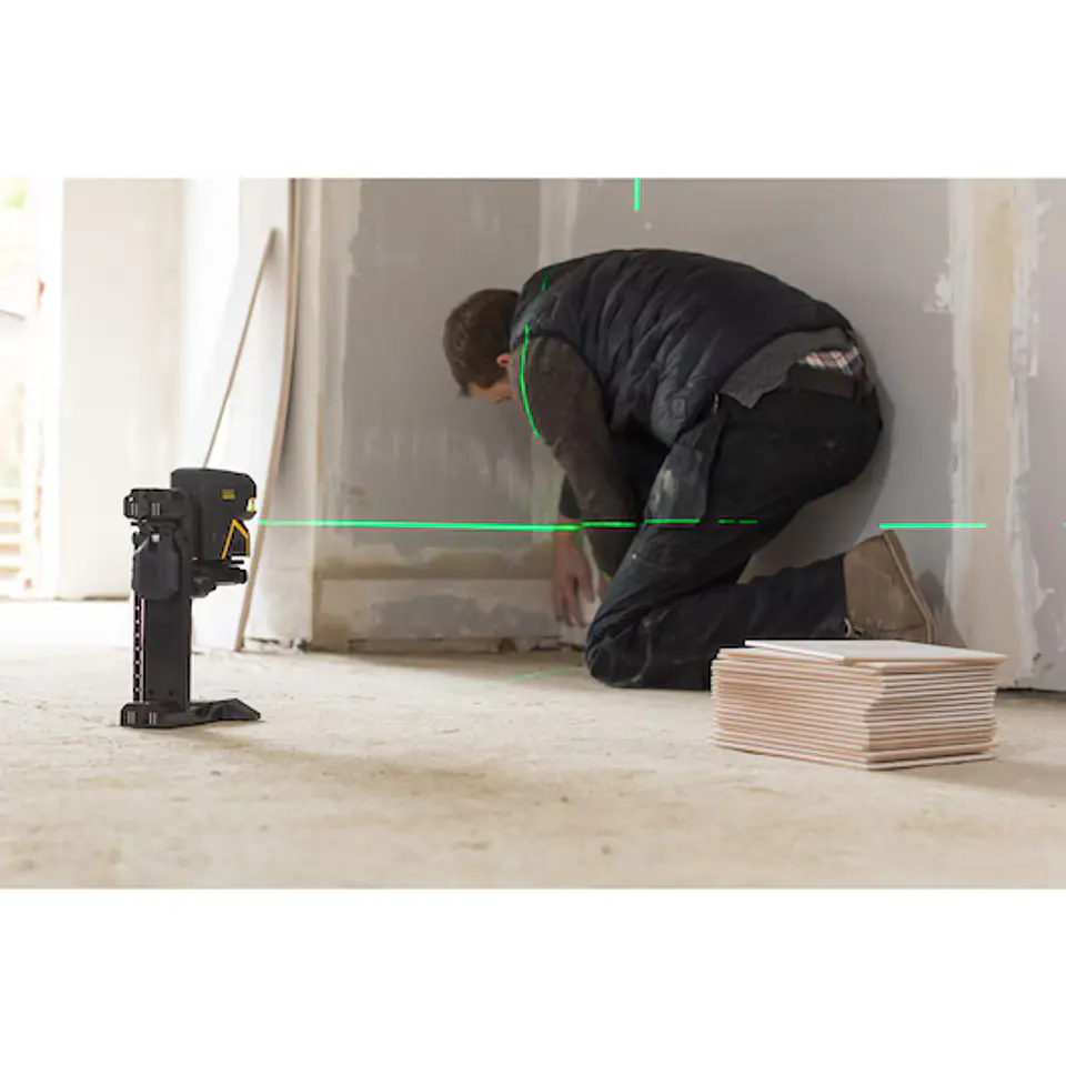 Nível laser de linhas verdes em cruz e 5 pontos Bateria de lítio FATMAX® STANLEY® 4