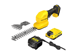 Kit com tesoura corta-relvas + corta-sebes V20 Li-Ion 18V com uma bateria de 2Ah STANLEY 