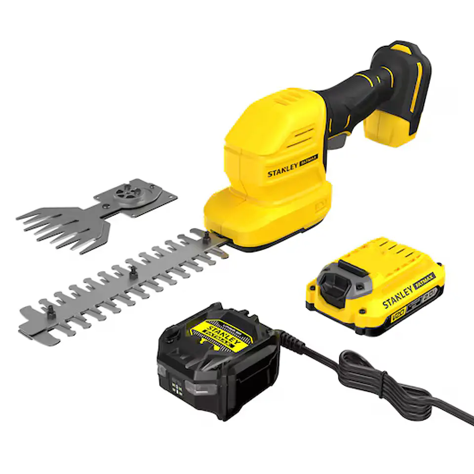 Kit com tesoura corta-relvas + corta-sebes V20 Li-Ion 18V com uma bateria de 2Ah STANLEY  1