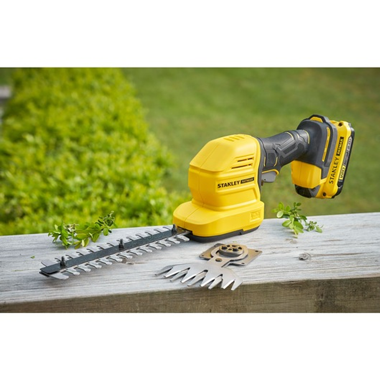 Kit com tesoura corta-relvas + corta-sebes V20 Li-Ion 18V com uma bateria de 2Ah STANLEY  8