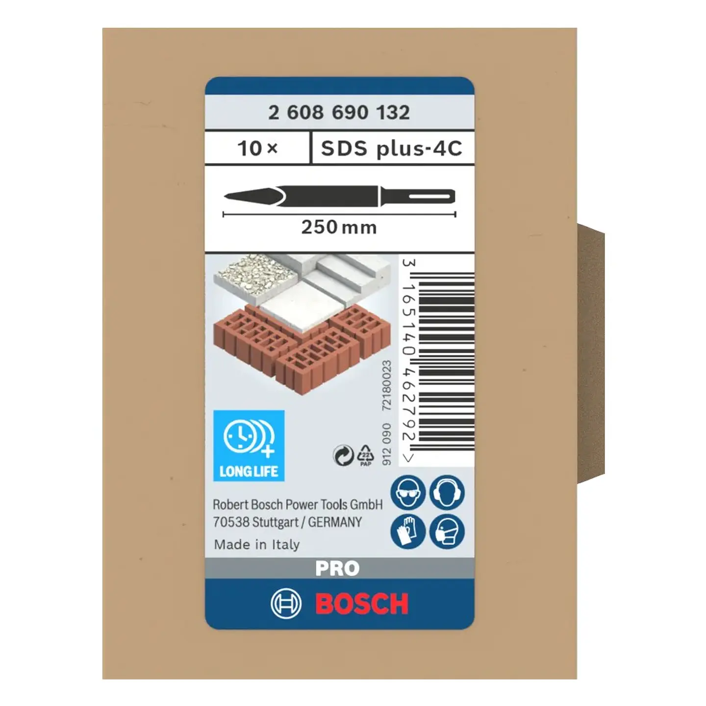 Conjunto de ponteiros PRO SDS plus-4C 10 unid. BOSCH  4
