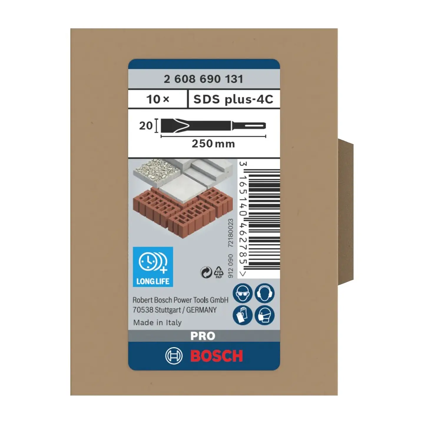Conjunto de cinzéis planos PRO SDS plus-4C 10 unid. BOSCH  3