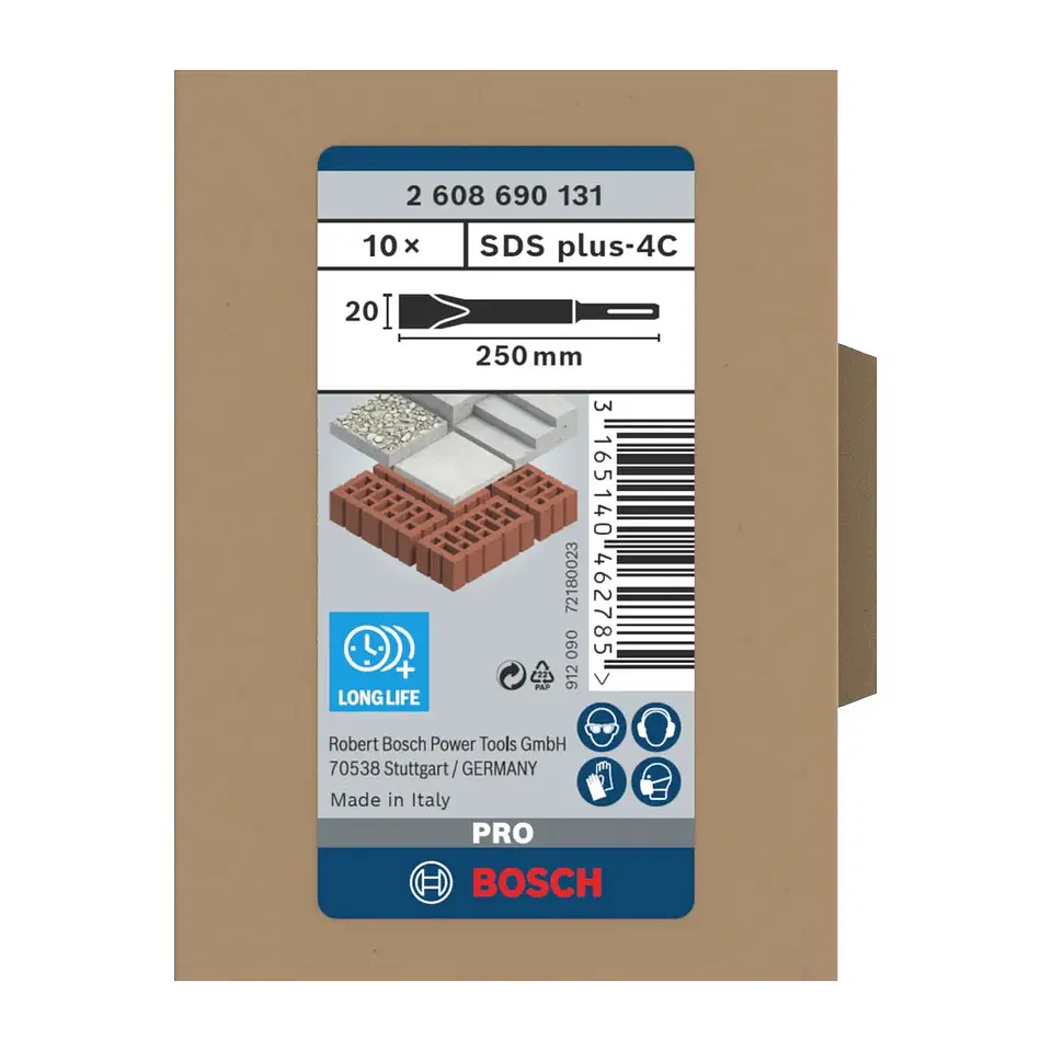 Conjunto de cinzéis planos PRO SDS plus-4C 10 unid. BOSCH  3