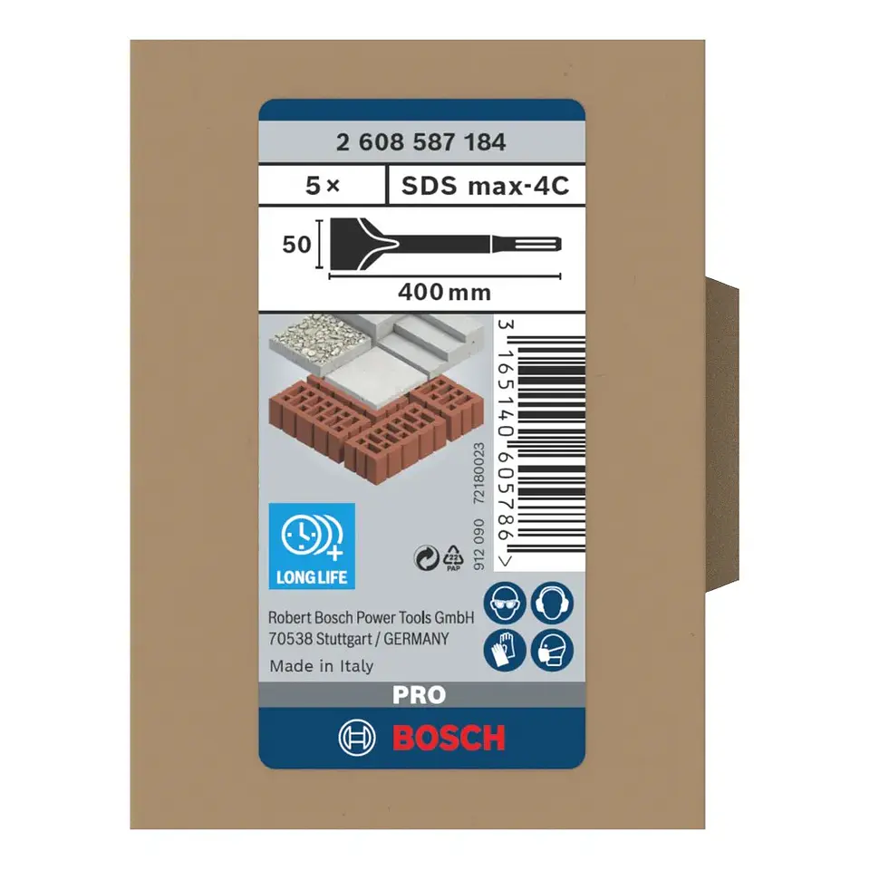 Conjunto de cinzéis de pá PRO SDS max-4C 50mm 5 unid. BOSCH  4