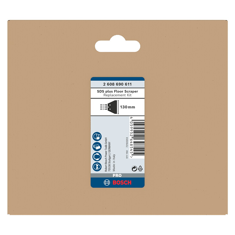 Conjunto de substituição de PRO SDS plus Floor Scraper 130mm BOSCH  4