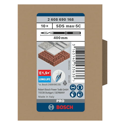 Conjunto de ponteiros PRO SDS max-5C 10 unid. BOSCH  3