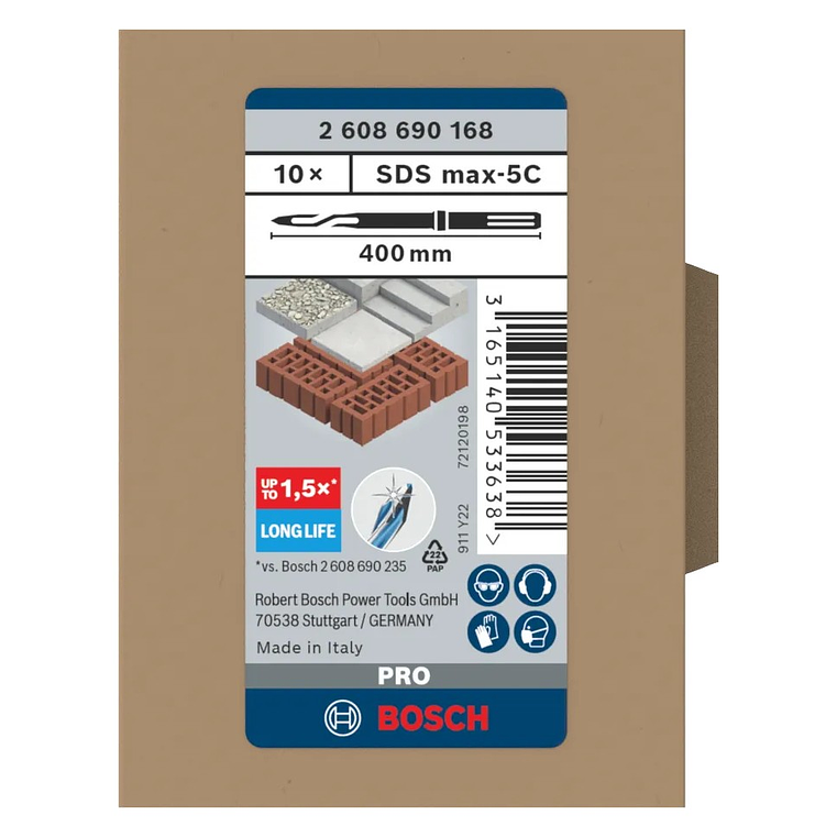 Conjunto de ponteiros PRO SDS max-5C 10 unid. BOSCH  3