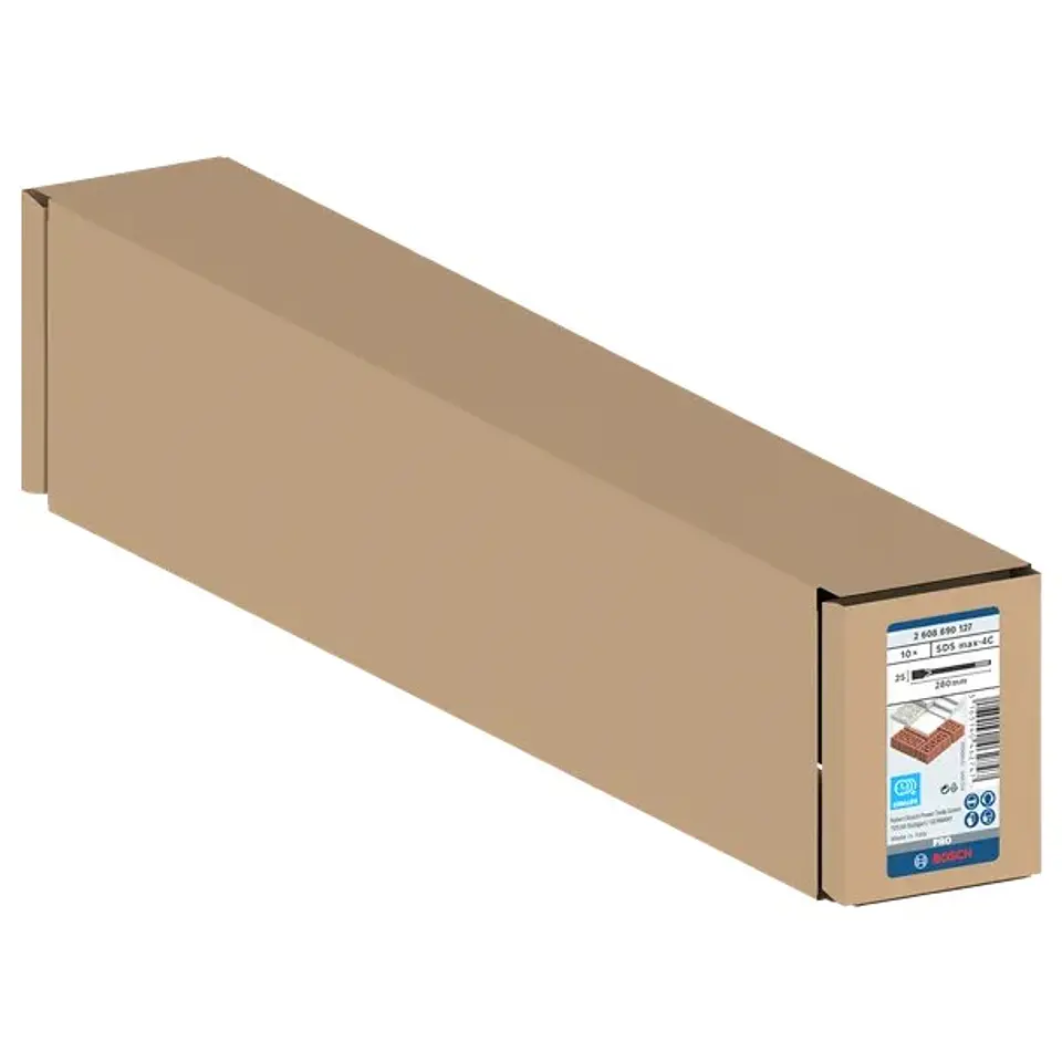 Cinzel plano PRO SDS max-4C 25mm 10 unid. BOSCH 3