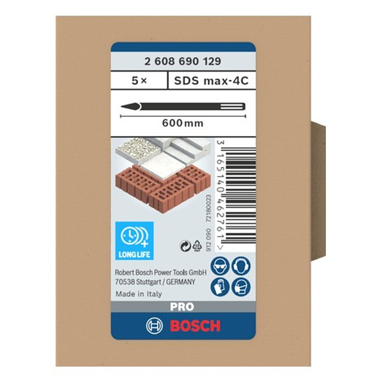 Conjunto de ponteiros PRO SDS max-4C 5 unid. BOSCH  3