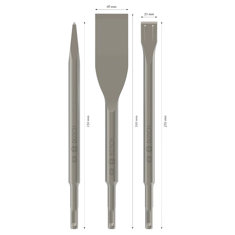 Conjunto de cinzeis PRO SDS plus-5C 3 unid. BOSCH  2