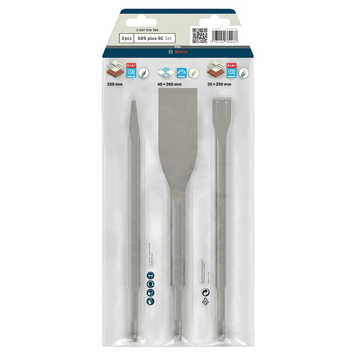 Conjunto de cinzeis PRO SDS plus-5C 3 unid. BOSCH  3