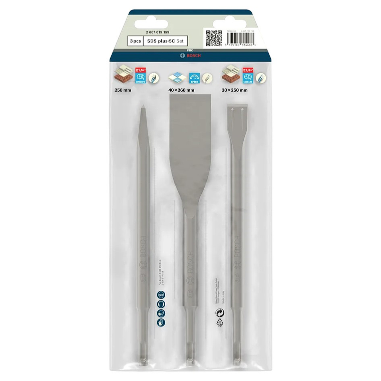 Conjunto de cinzeis PRO SDS plus-5C 3 unid. BOSCH  3