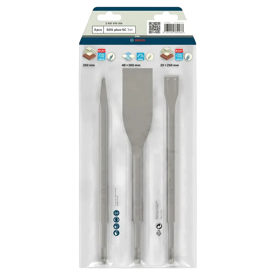Conjunto de cinzeis PRO SDS plus-5C 3 unid. BOSCH  3