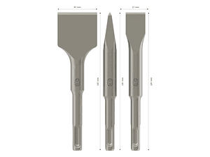 Conjunto de cinzeis PRO SDS plus-4C 3 unid. BOSCH 