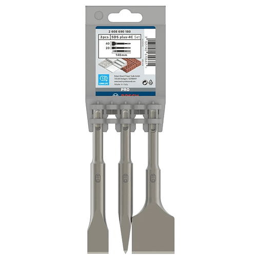 Conjunto de cinzeis PRO SDS plus-4C 3 unid. BOSCH  3