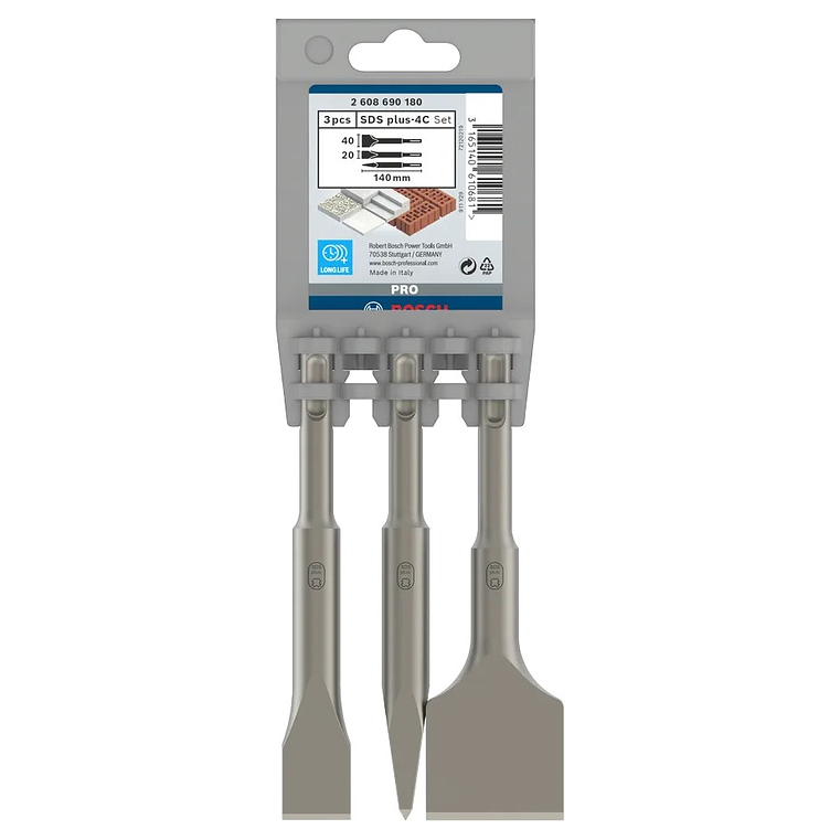 Conjunto de cinzeis PRO SDS plus-4C 3 unid. BOSCH  3