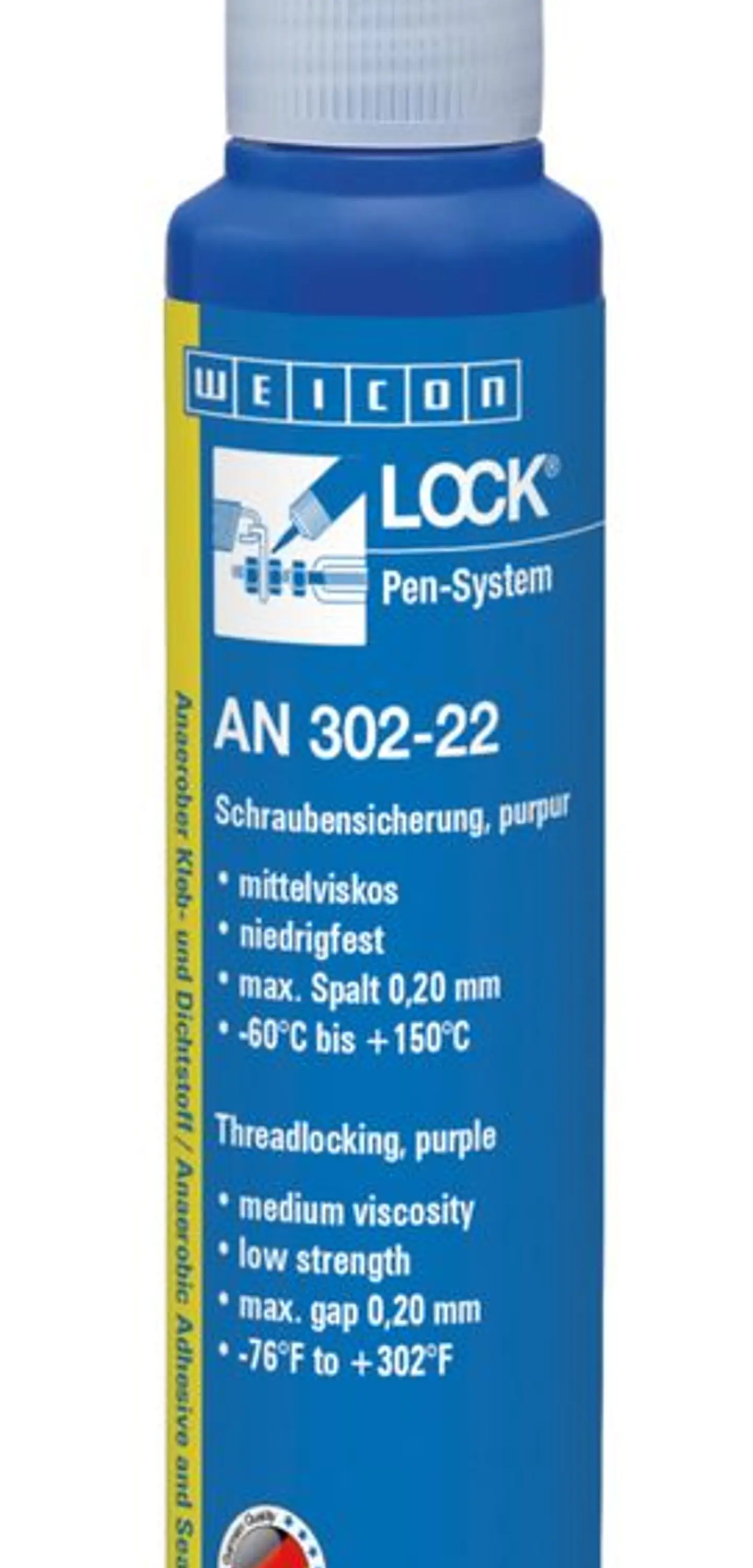 Fixador de Parafusos Resistência Baixa 50ml WeiconLock AN 302-22 WEICON 2