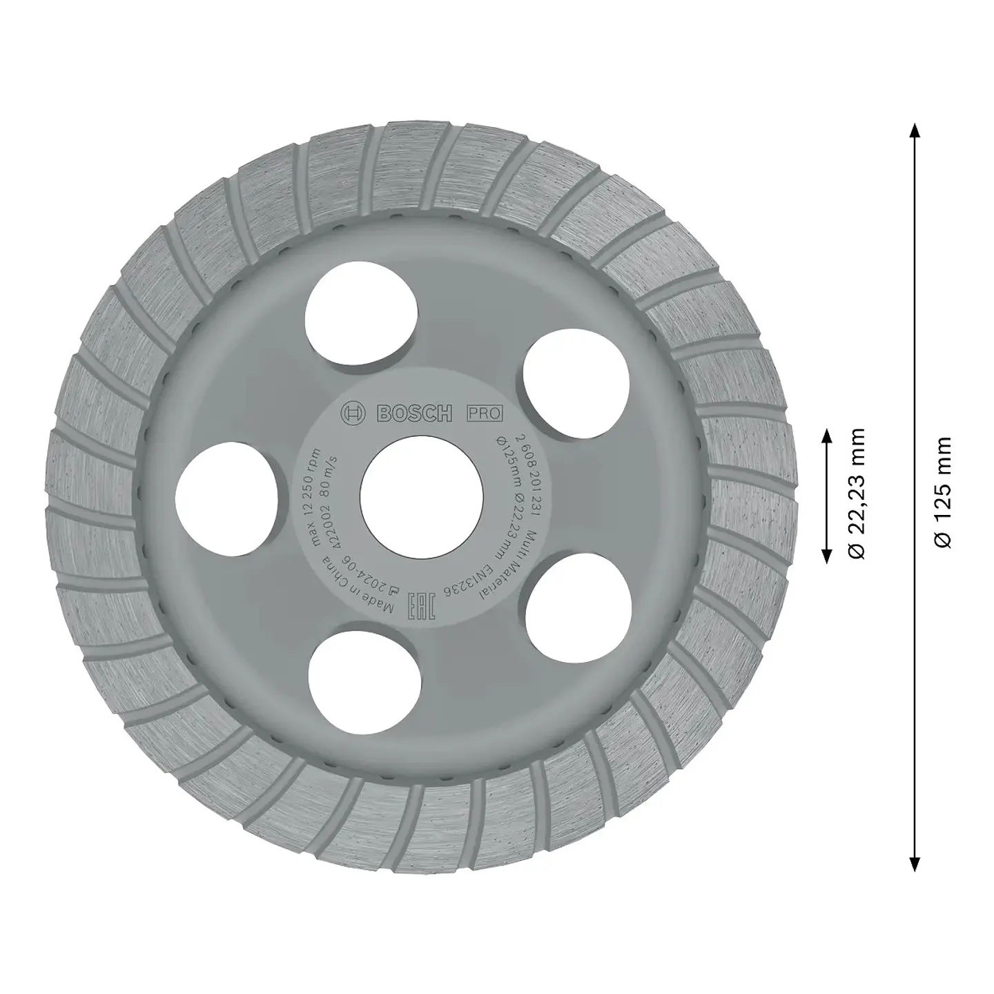 Mó 125mm PRO Multi Material BOSCH 2