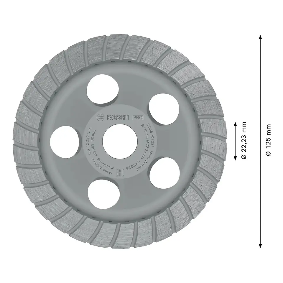 Mó 125mm PRO Multi Material BOSCH 2