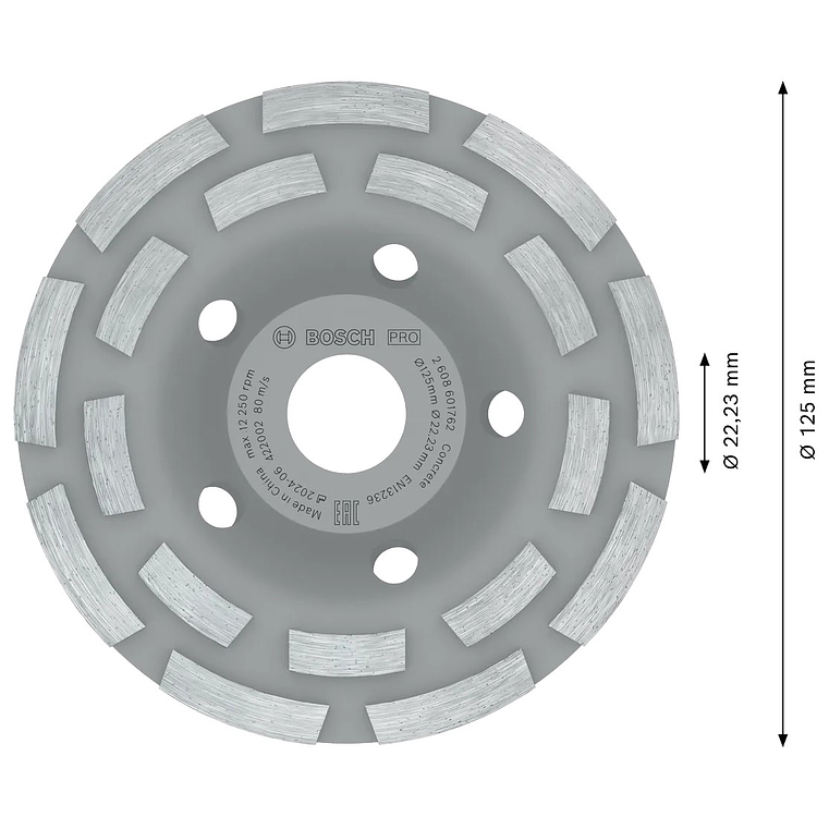 Mó 125mm PRO Concrete BOSCH 2