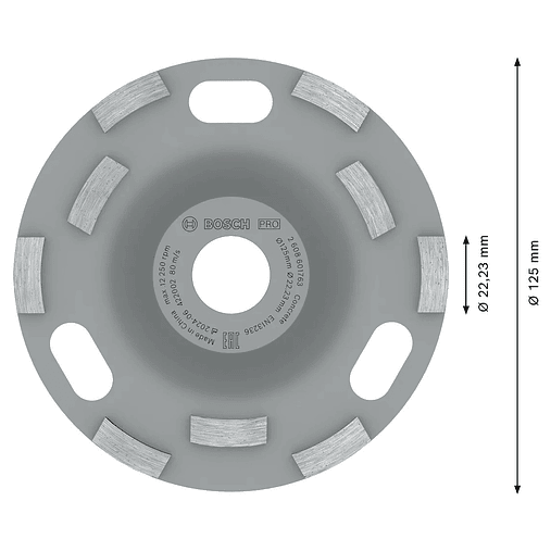 Mó 125mm PRO Concrete BOSCH  2