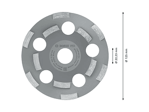 Mó 125mm PRO Abrasive BOSCH 