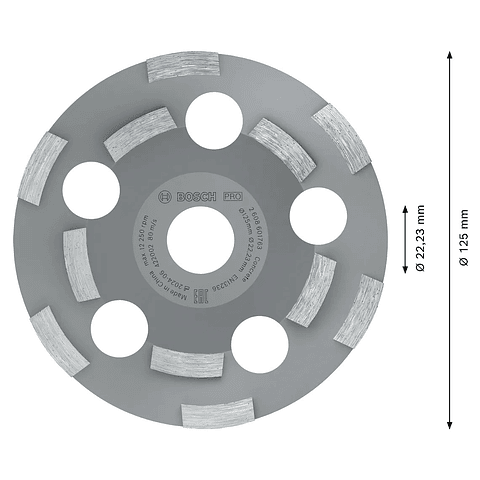 Mó 125mm PRO Abrasive BOSCH 