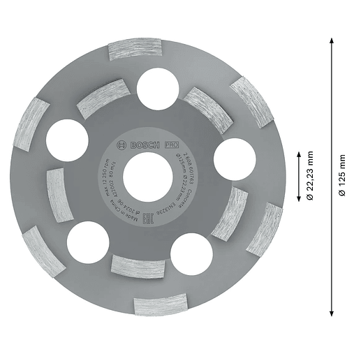 Mó 125mm PRO Abrasive BOSCH  2