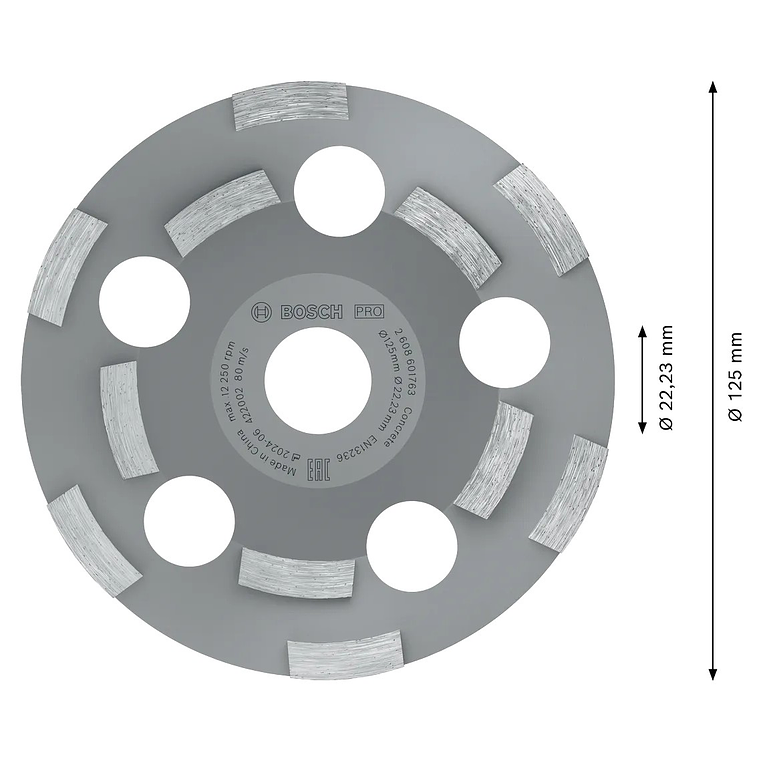 Mó 125mm PRO Abrasive BOSCH  2