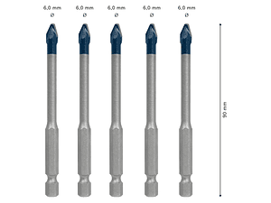 Conjunto de brocas EXPERT HEX-9 Hard Ceramic BOSCH 
