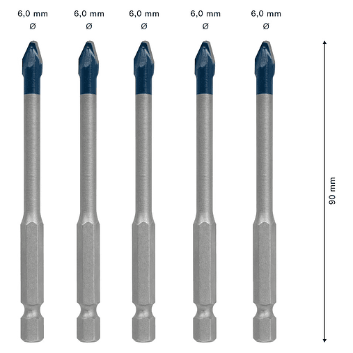 Conjunto de brocas EXPERT HEX-9 Hard Ceramic BOSCH  2