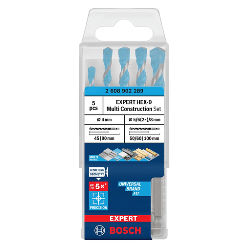 Conjunto de brocas EXPERT HEX-9 Multi Construction BOSCH  4
