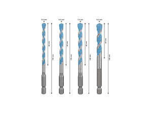 Conjunto de brocas EXPERT HEX-9 Multi Construction BOSCH 