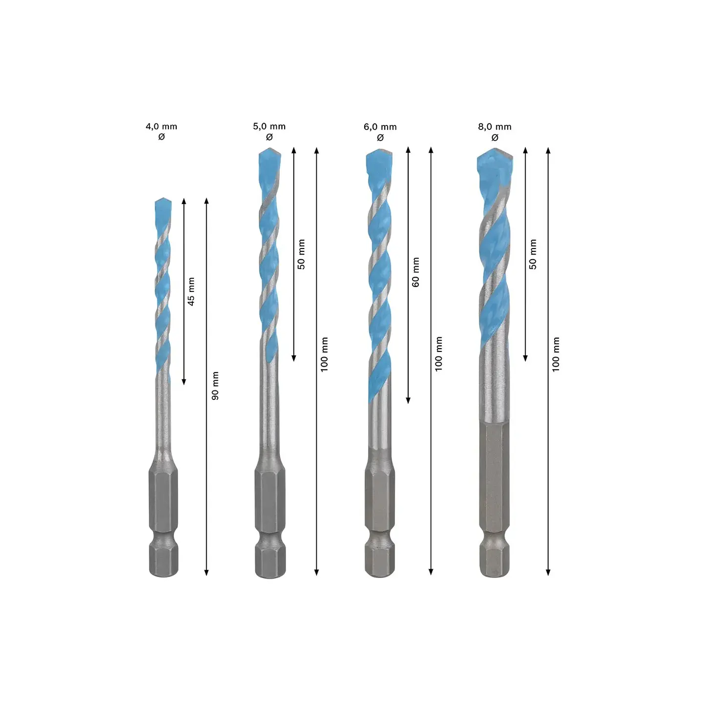 Conjunto de brocas EXPERT HEX-9 Multi Construction BOSCH 2