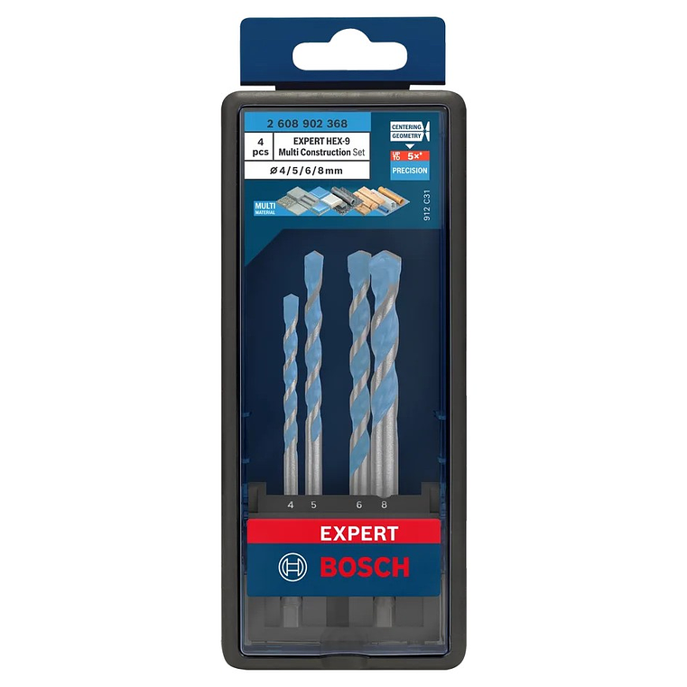 Conjunto de brocas EXPERT HEX-9 Multi Construction BOSCH 3