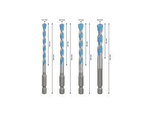 Conjunto de brocas EXPERT HEX-9 Multi Construction BOSCH 