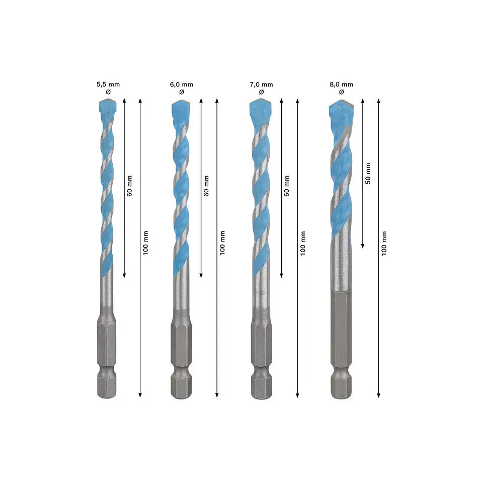 Conjunto de brocas EXPERT HEX-9 Multi Construction BOSCH  2