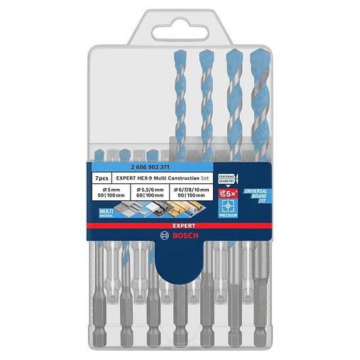 Conjunto de brocas EXPERT HEX-9 Multi Construction BOSCH 3