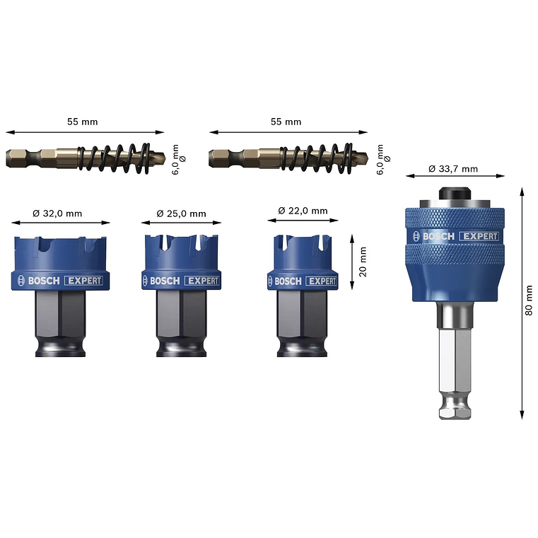 Conjunto de serras craneanas universais EXPERT Sheet Metal PC Plus BOSCH  3