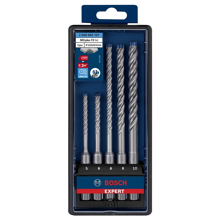 Conjunto de 3 brocas para betão e alvenaria EXPERT SDS Plus-7X BOSCH  4