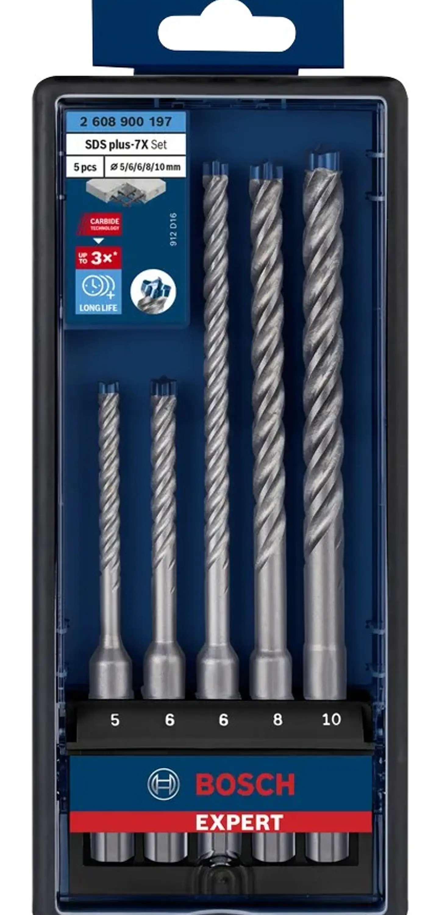 Conjunto de 3 brocas para betão e alvenaria EXPERT SDS Plus-7X BOSCH  4