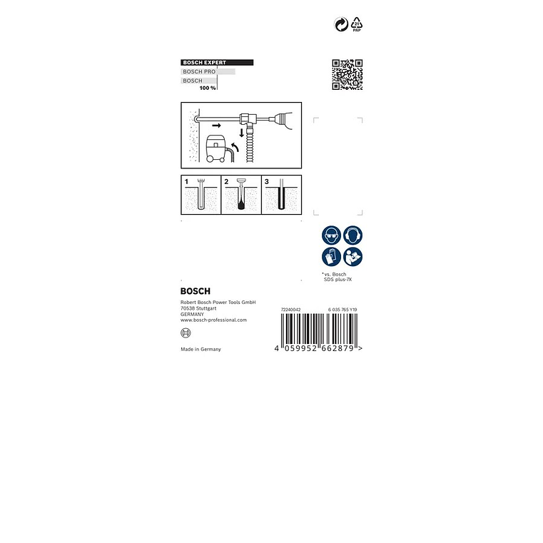Conjunto de broca para martelo EXPERT SDS Clean plus-8X BOSCH  3