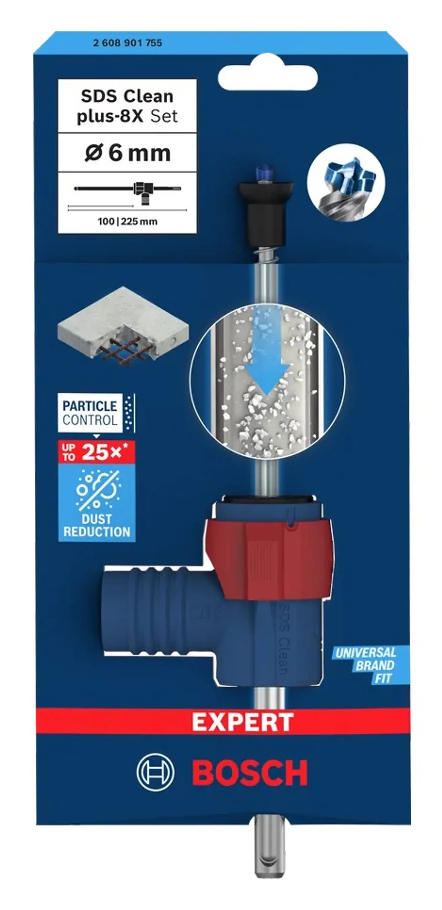 Conjunto de broca para martelo EXPERT SDS Clean plus-8X BOSCH  4