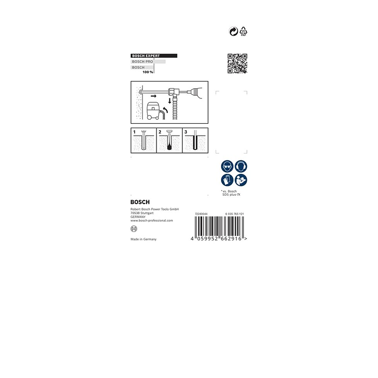 Conjunto de broca para martelo EXPERT SDS Clean plus-8X BOSCH 3