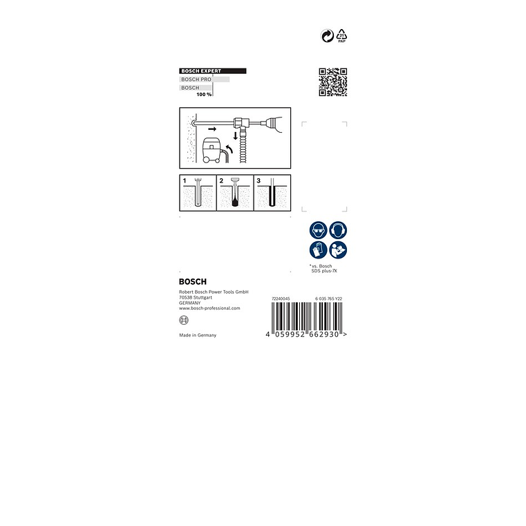 Conjunto de broca para martelo EXPERT SDS Clean plus-8X BOSCH 3