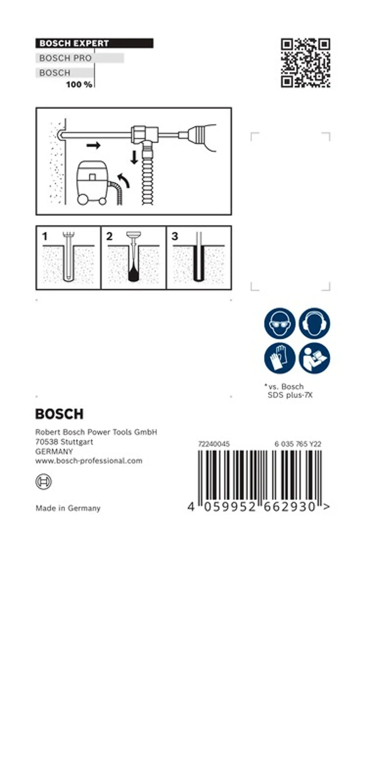 Conjunto de broca para martelo EXPERT SDS Clean plus-8X BOSCH 3